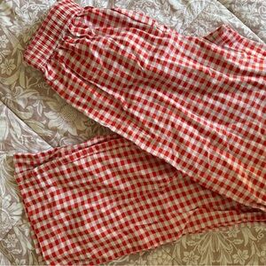 Old Navy Red and White Gingham Pants